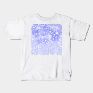 Blue abstract texture glitter sparkle art Kids T-Shirt